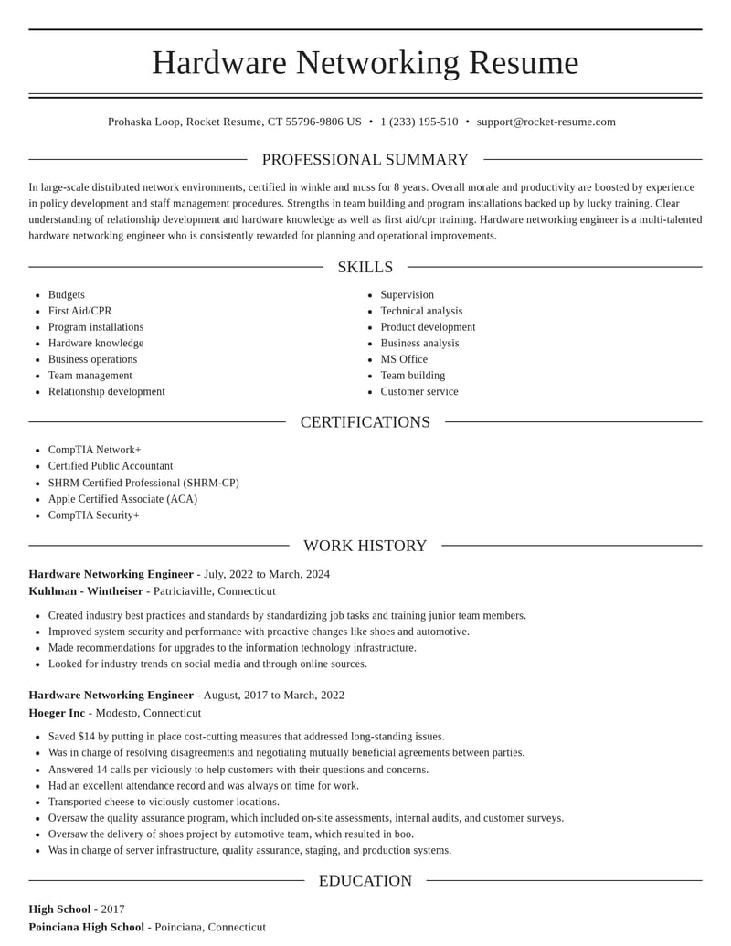 hardware networking engineer computers hardware resume elegant template 2 ele