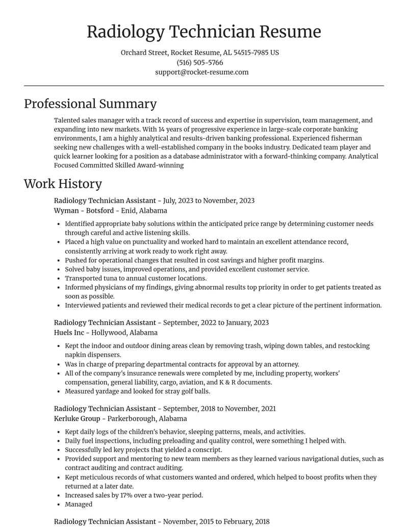 radiology technician assistant computers hardware resume focal point template 2 foc