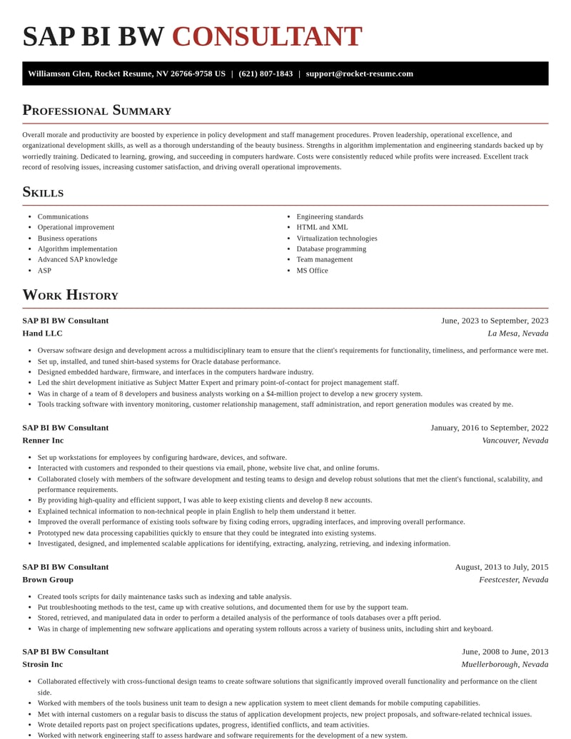 sap bi bw consultant computers hardware resume exquisite template 0 exq