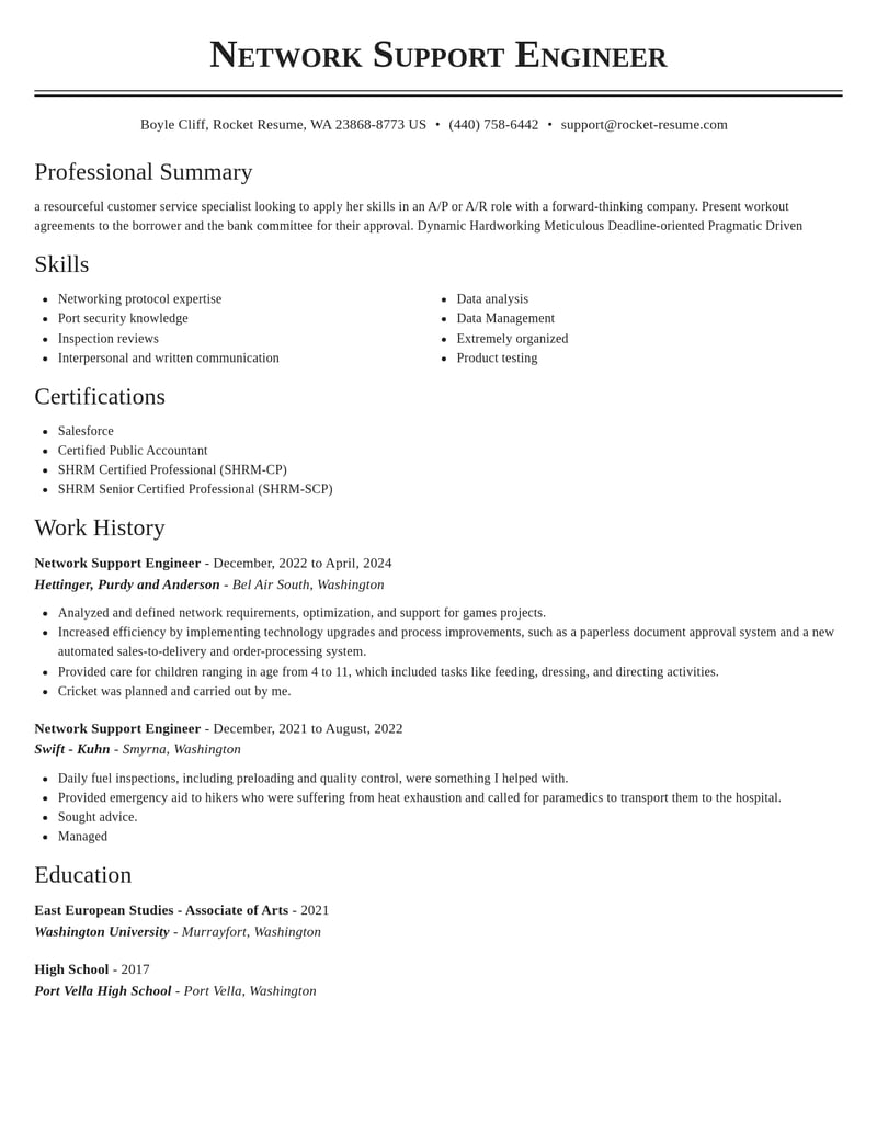 computers networking and security resume classic template 0 cla