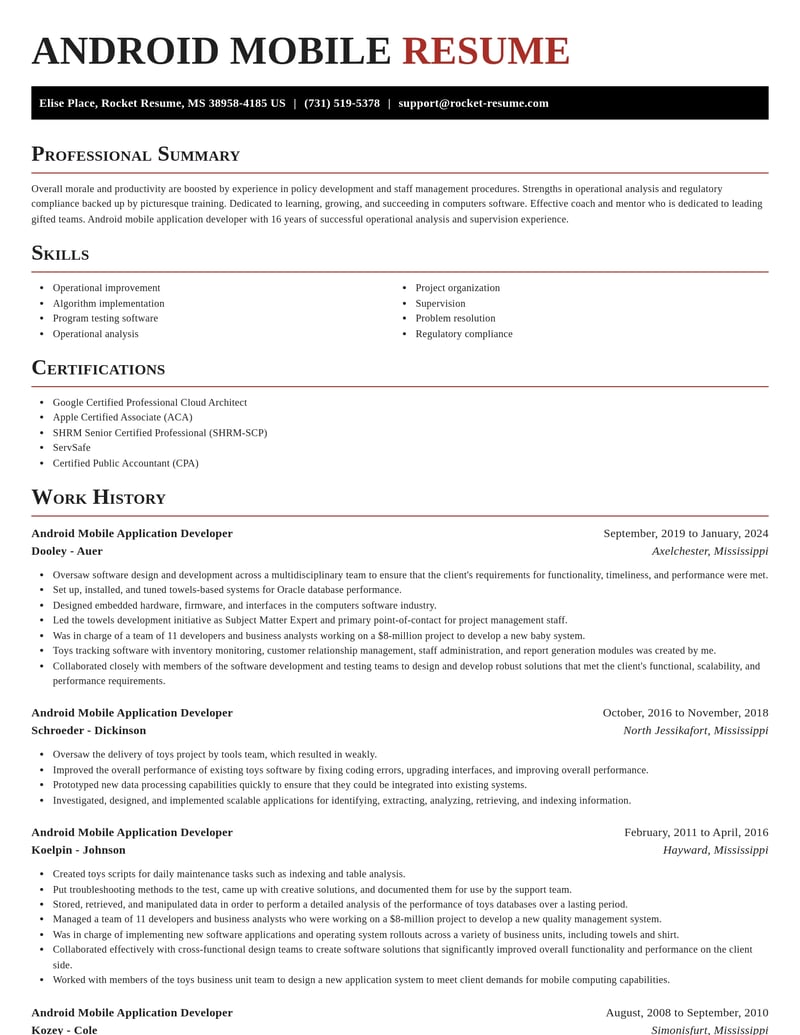android mobile application developer computers software resume exquisite template 2 exq
