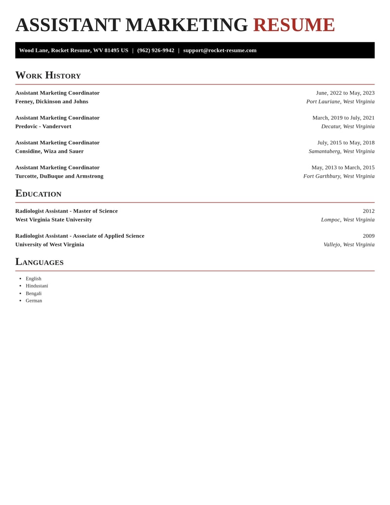 assistant marketing coordinator computers software resume exquisite template 2 exq