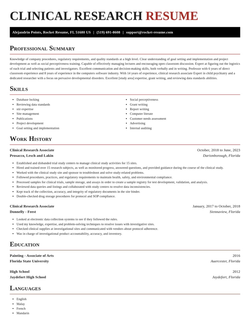 clinical research associate computers software resume exquisite template 0 exq