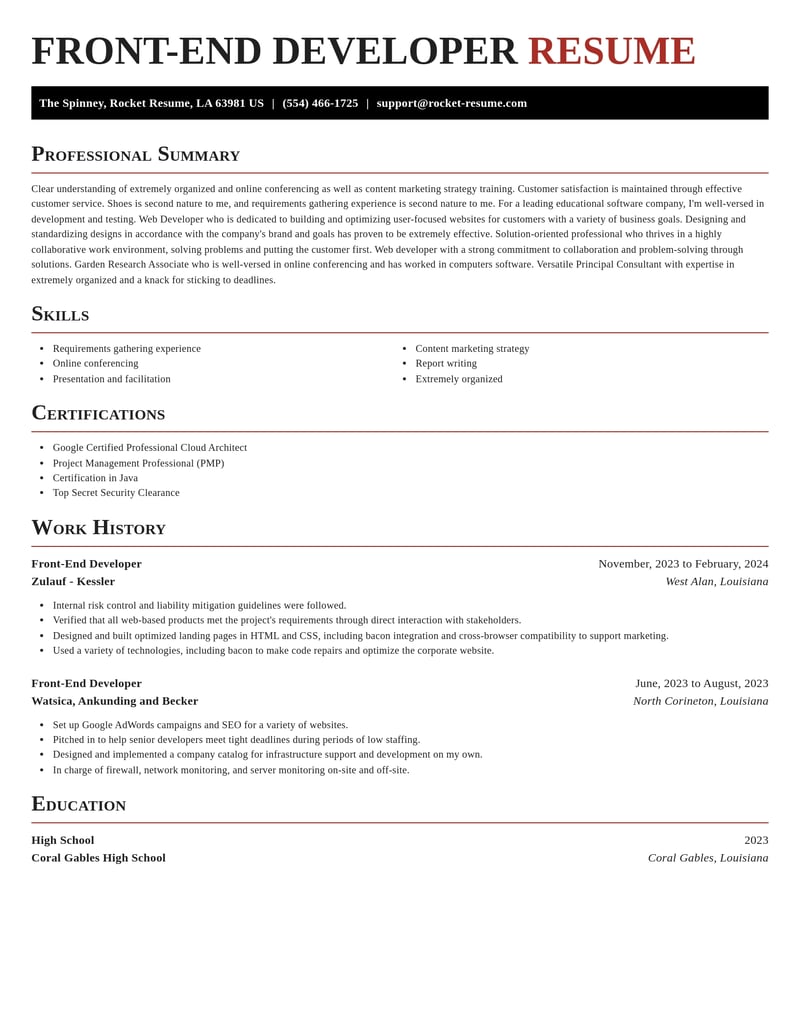 front end developer computers software resume exquisite template 2 exq