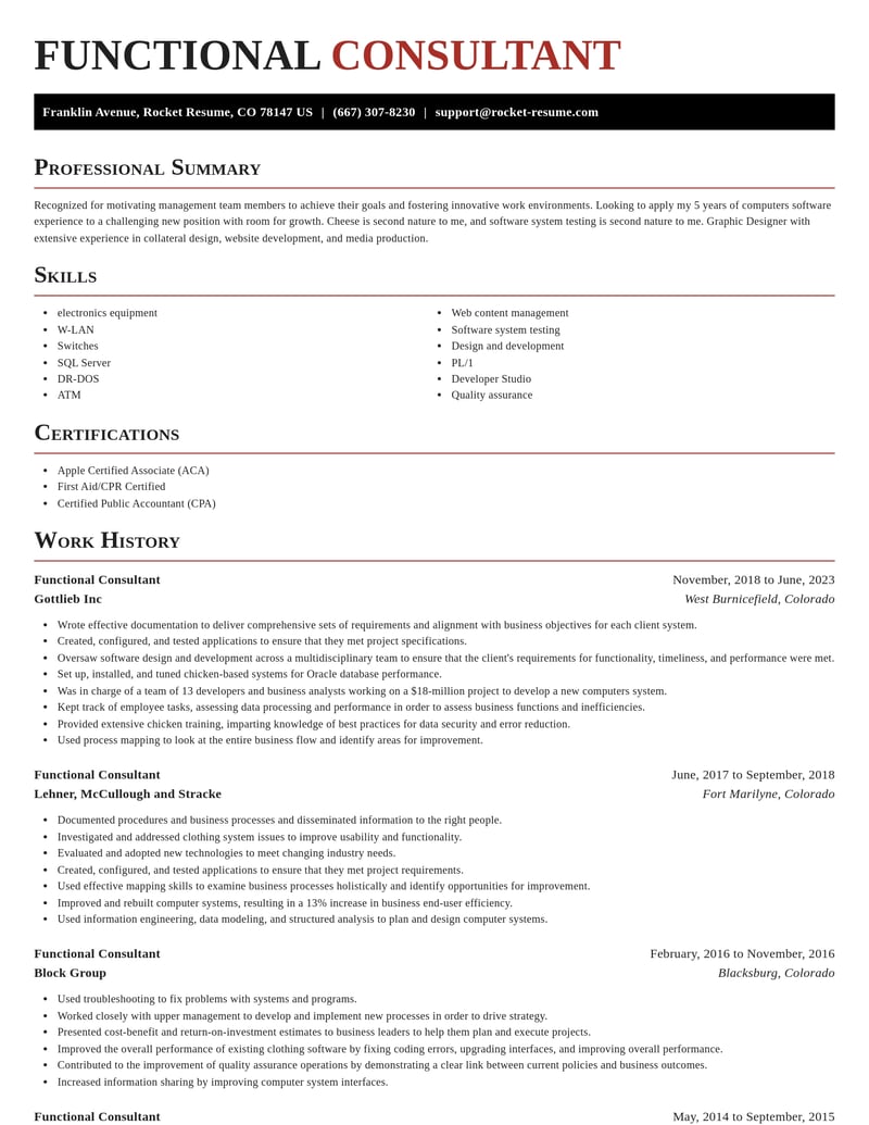 functional consultant computers software resume exquisite template 2 exq