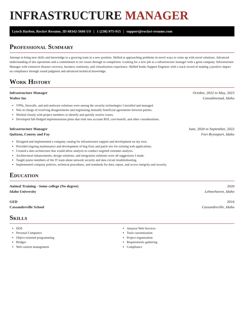 infrastructure manager computers software resume exquisite template 2 exq
