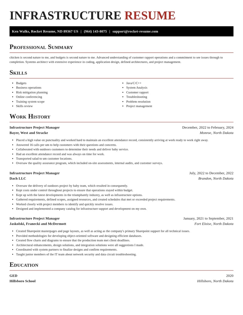 infrastructure project manager computers software resume exquisite template 0 exq