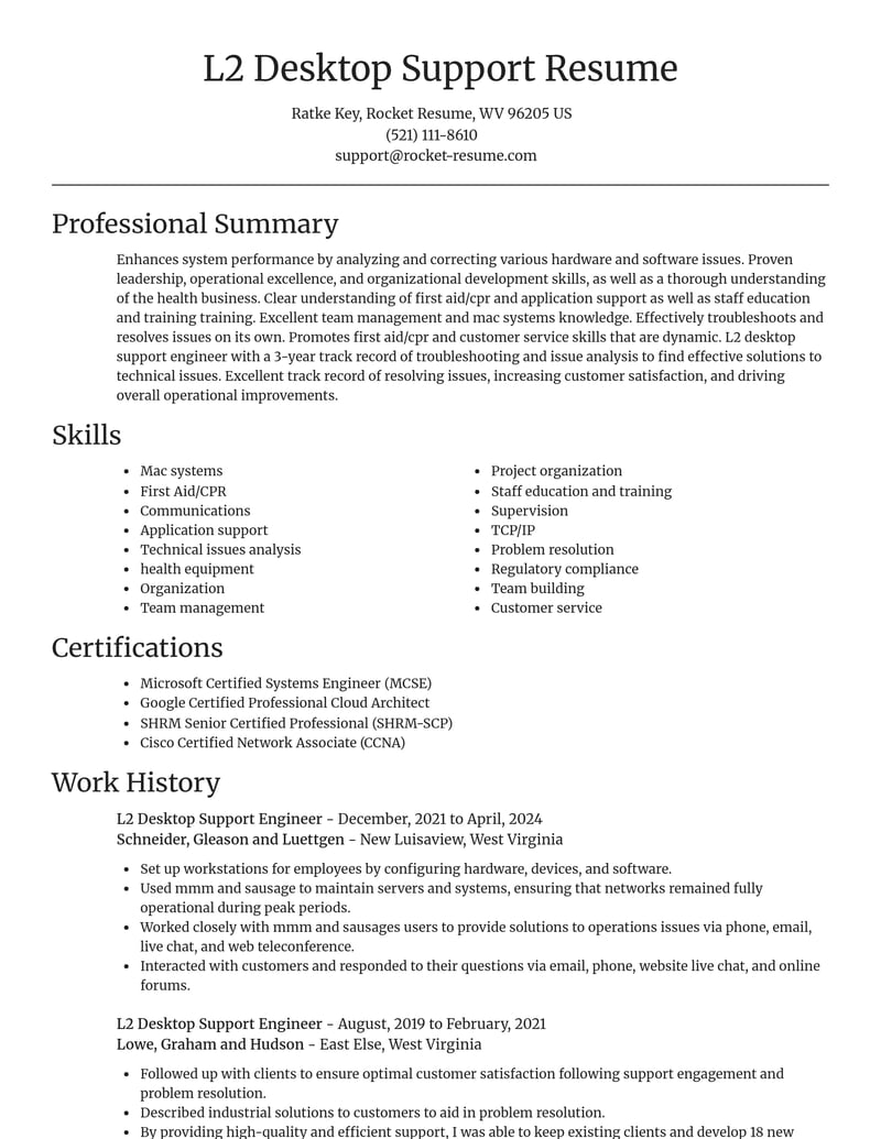 l 2 desktop support engineer computers software resume focal point template 0 foc