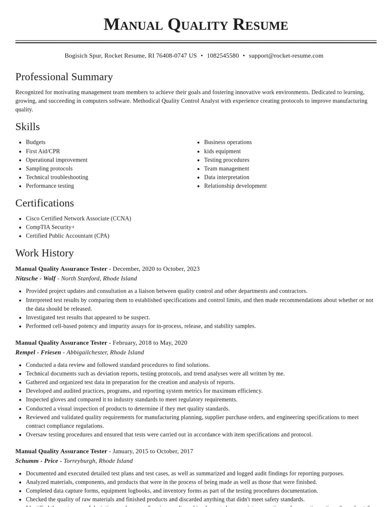 manual quality assurance tester computers software resume classic template 0 cla