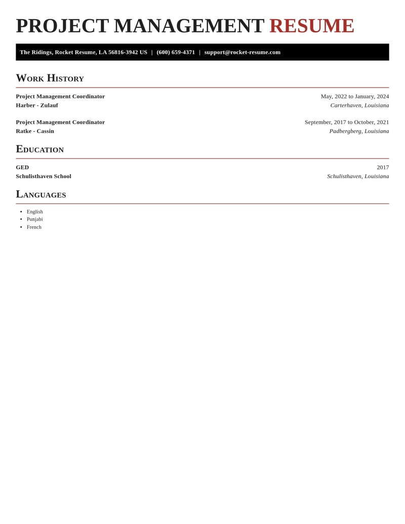project management coordinator computers software resume exquisite template 2 exq