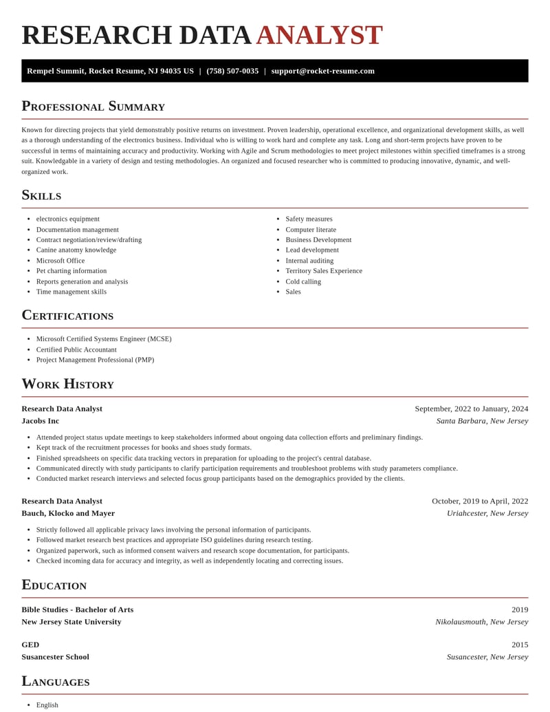 research data analyst computers software resume exquisite template 2 exq