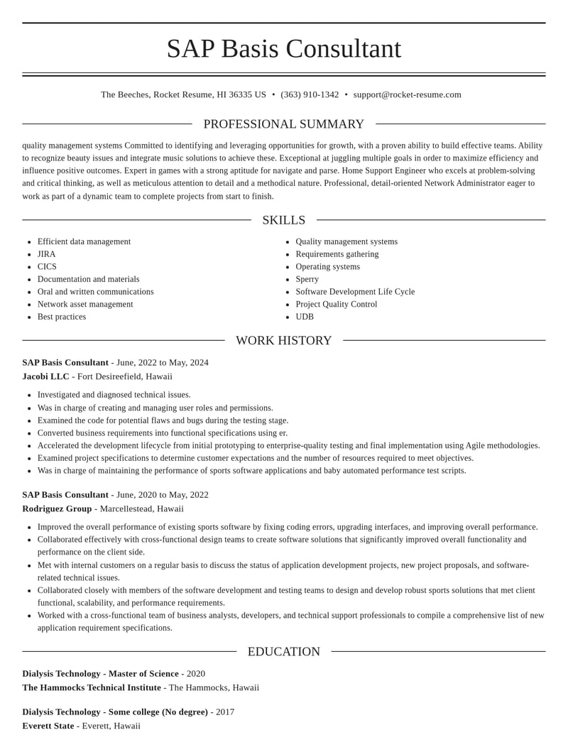 sap basis consultant computers software resume elegant template 1 ele