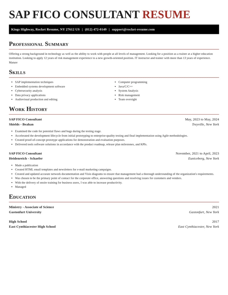 sap fico consultant computers software resume exquisite template 0 exq