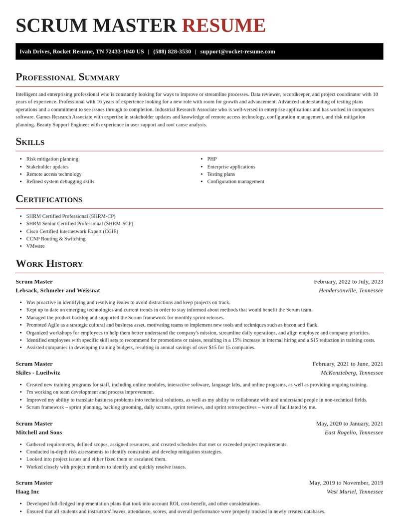scrum master computers software resume exquisite template 1 exq