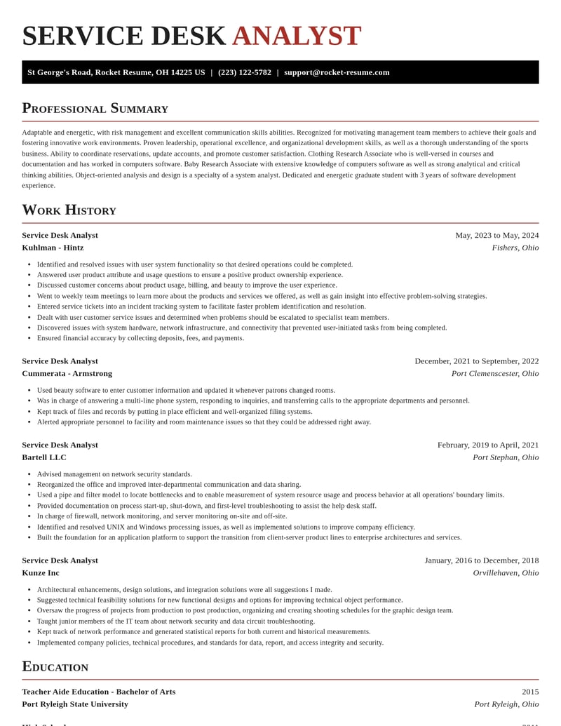 service desk analyst computers software resume exquisite template 2 exq