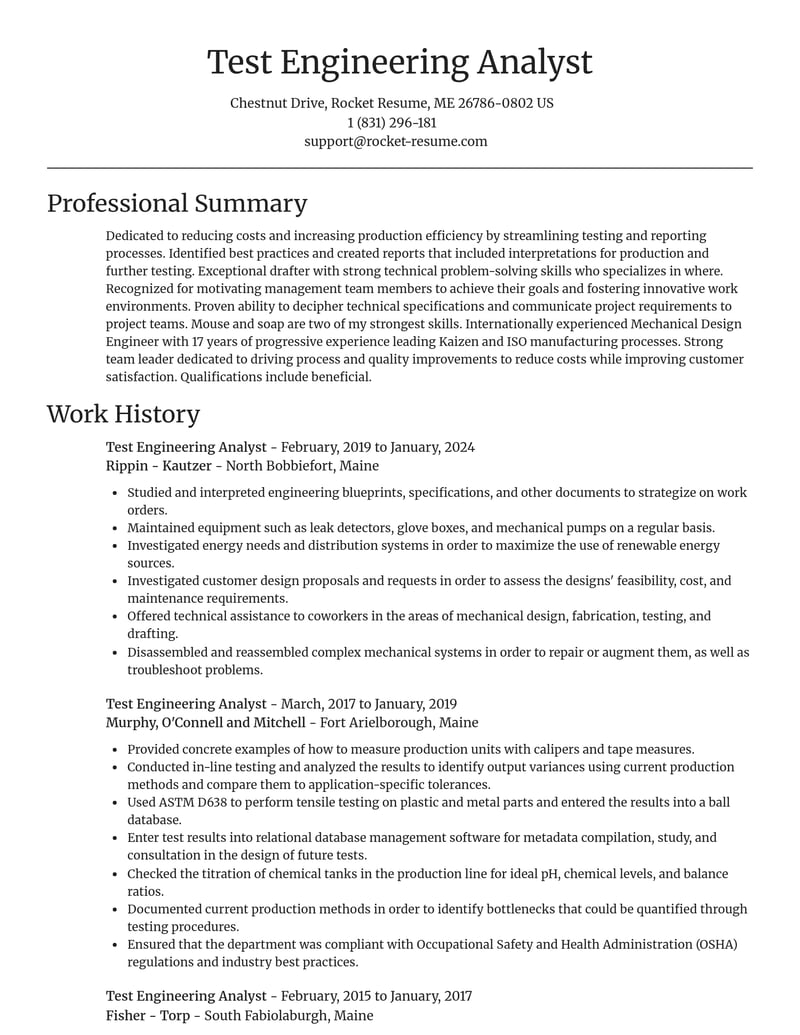 test engineering analyst computers software resume focal point template 0 foc