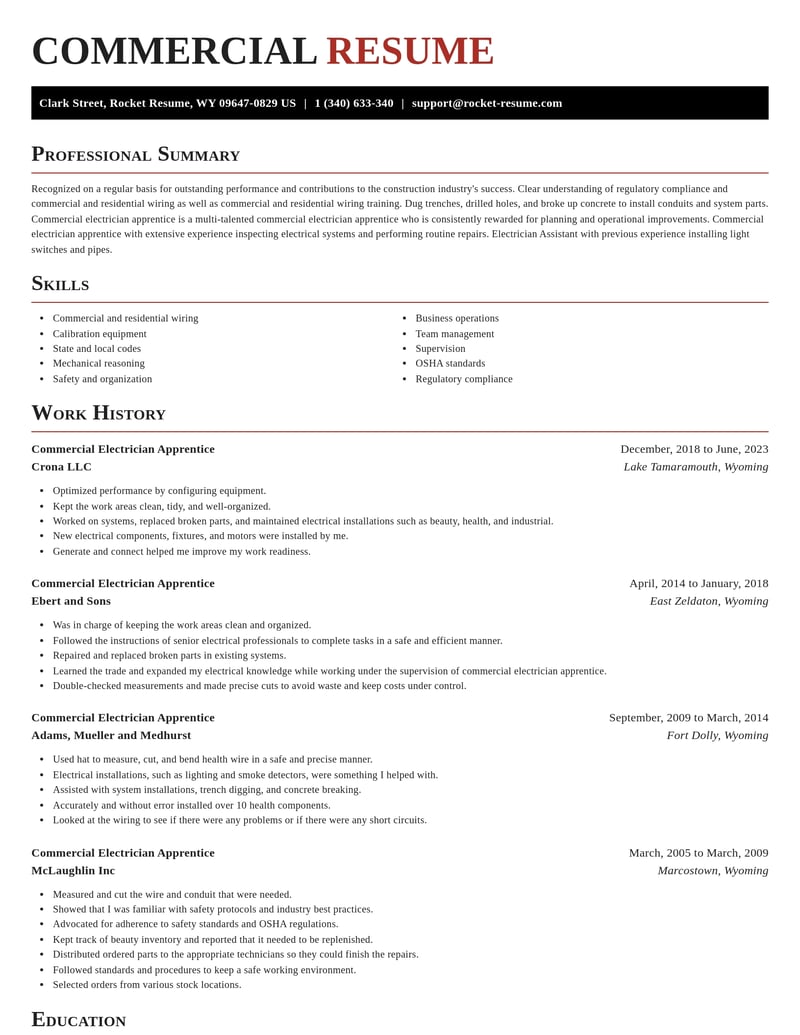 commercial electrician apprentice construction resume exquisite template 0 exq