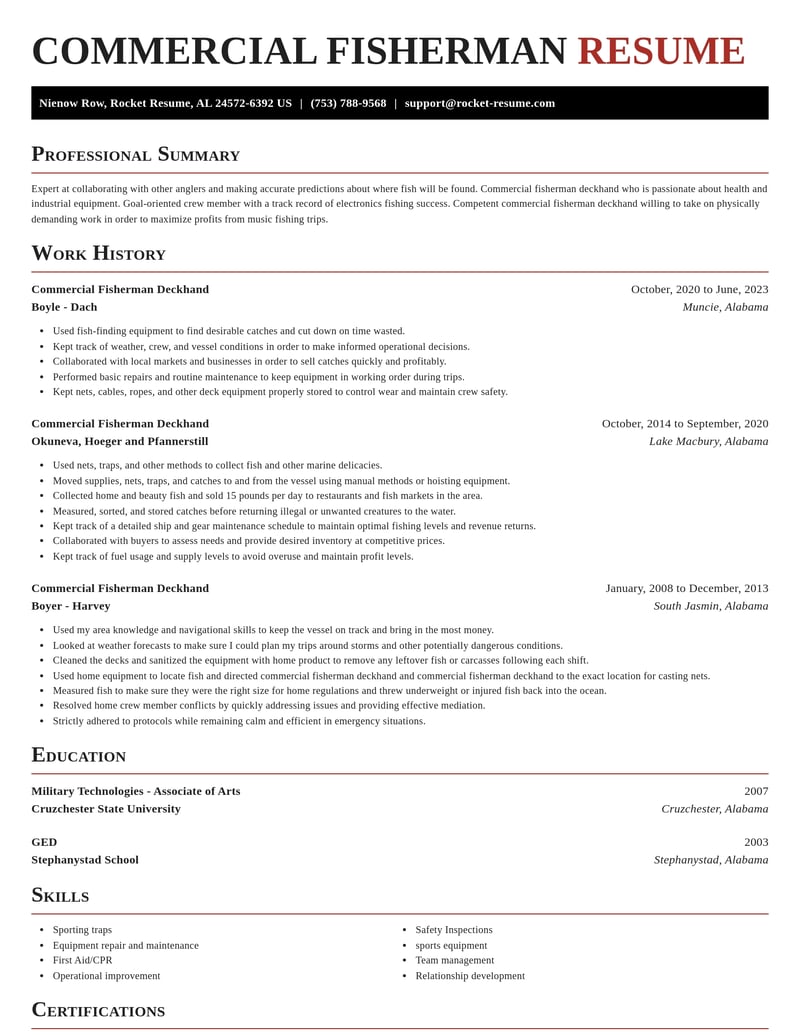 commercial fisherman deckhand construction resume exquisite template 2 exq
