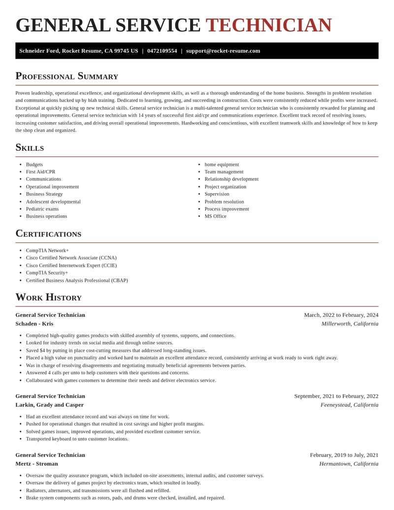 general service technician construction resume exquisite template 0 exq