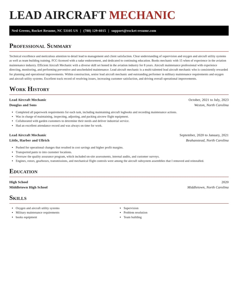 lead aircraft mechanic construction resume exquisite template 0 exq