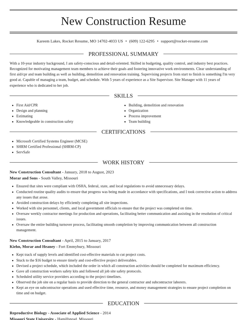 new construction consultant construction resume elegant template 1 ele