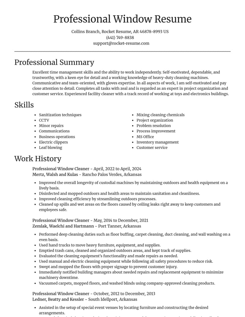professional window cleaner construction resume focal point template 0 foc