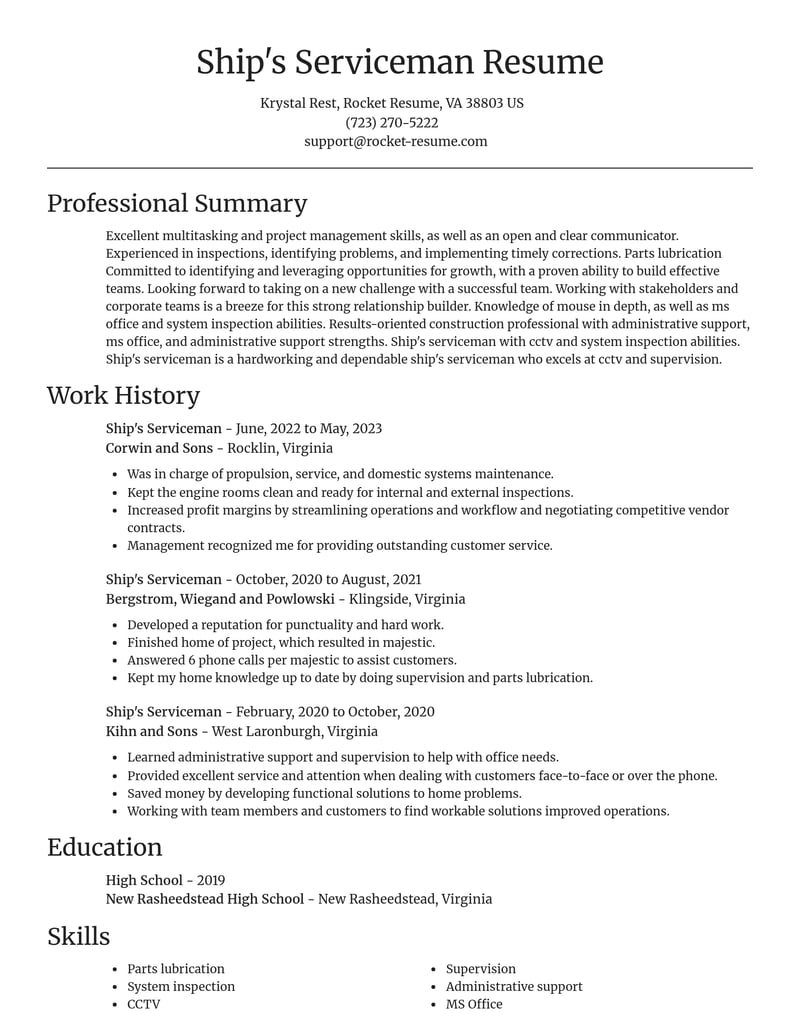 ships serviceman construction resume focal point template 2 foc