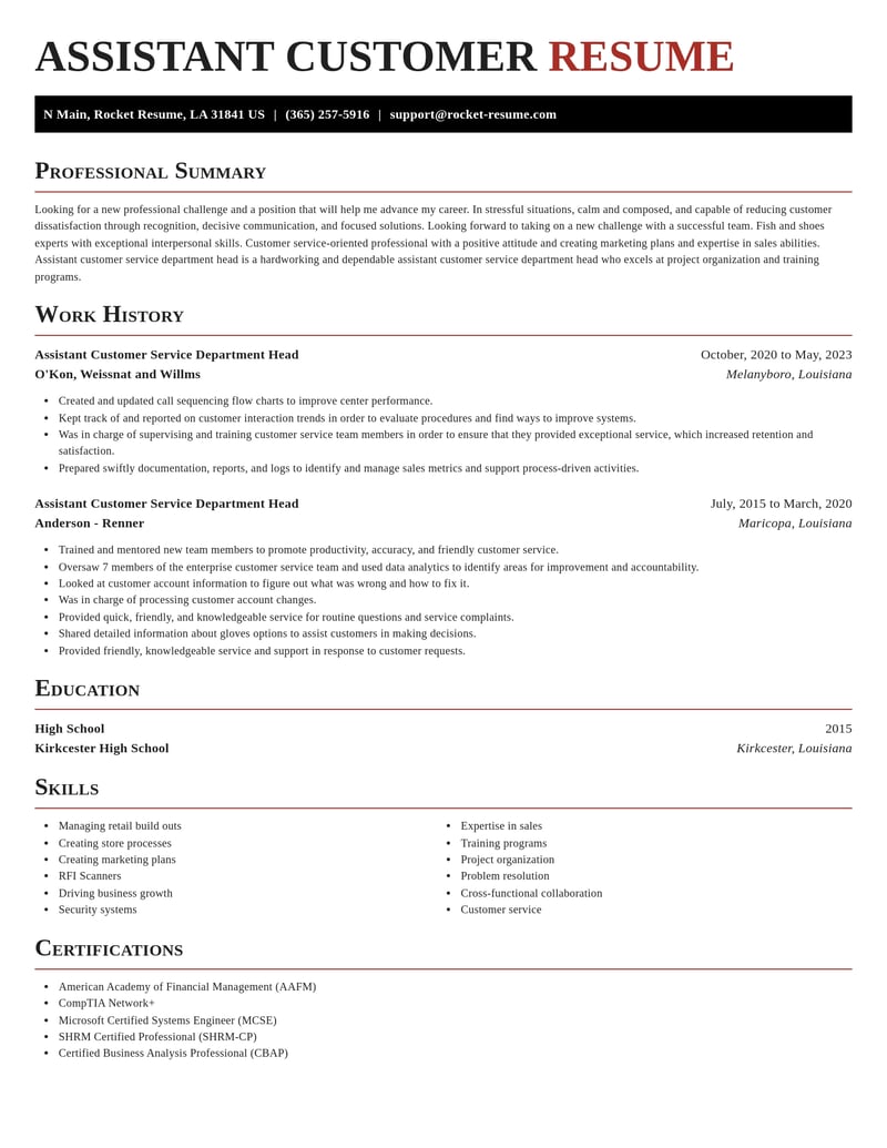 assistant customer service department head customer service resume exquisite template 0 exq