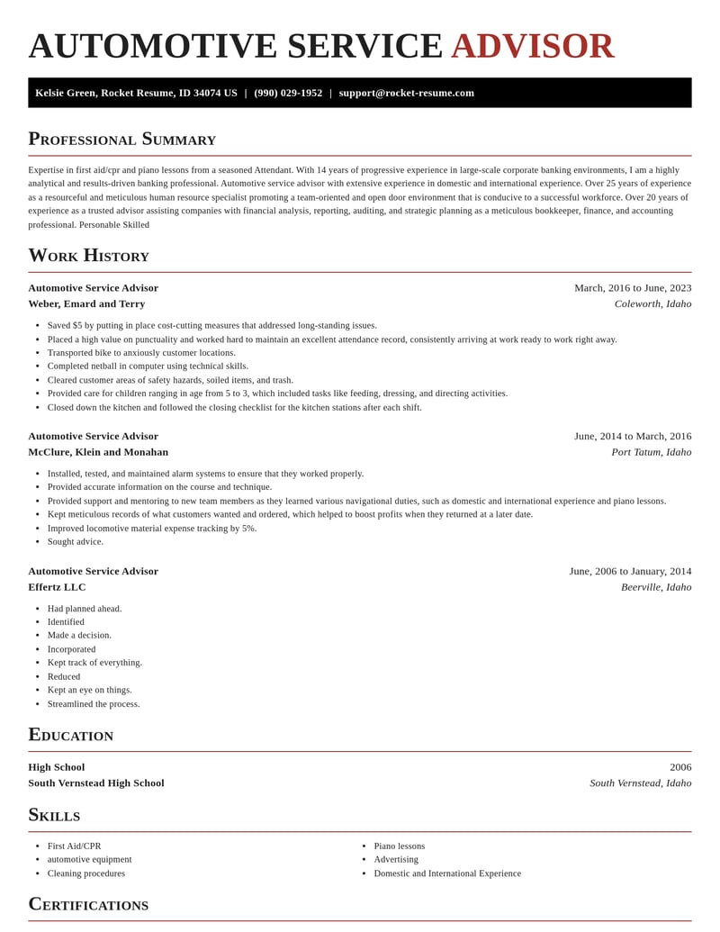 automotive service advisor customer service resume exquisite template 0 exq
