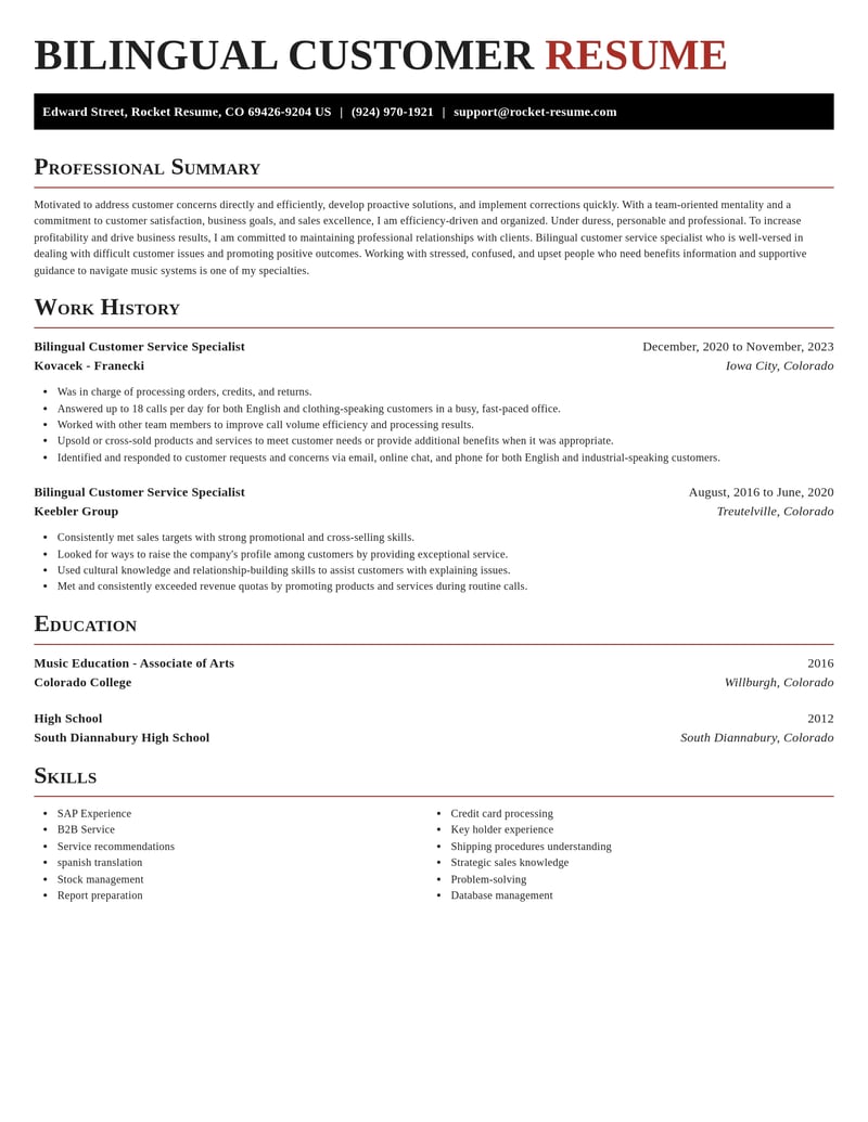 bilingual customer service specialist customer service resume exquisite template 2 exq