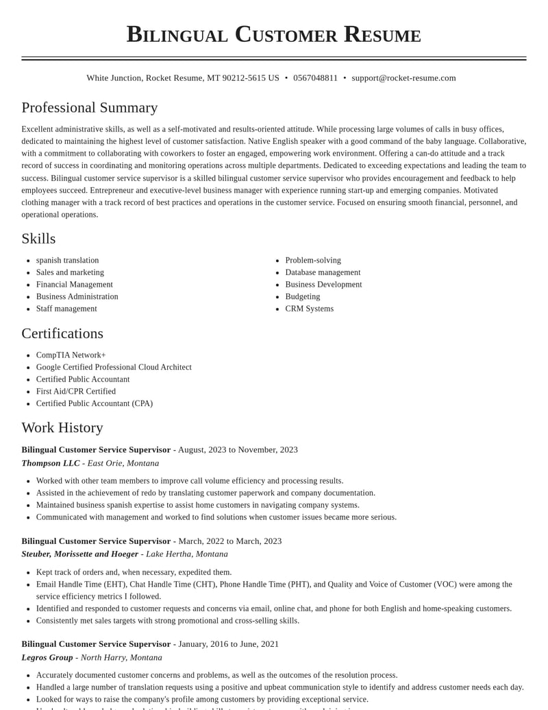 bilingual customer service supervisor customer service resume classic template 0 cla