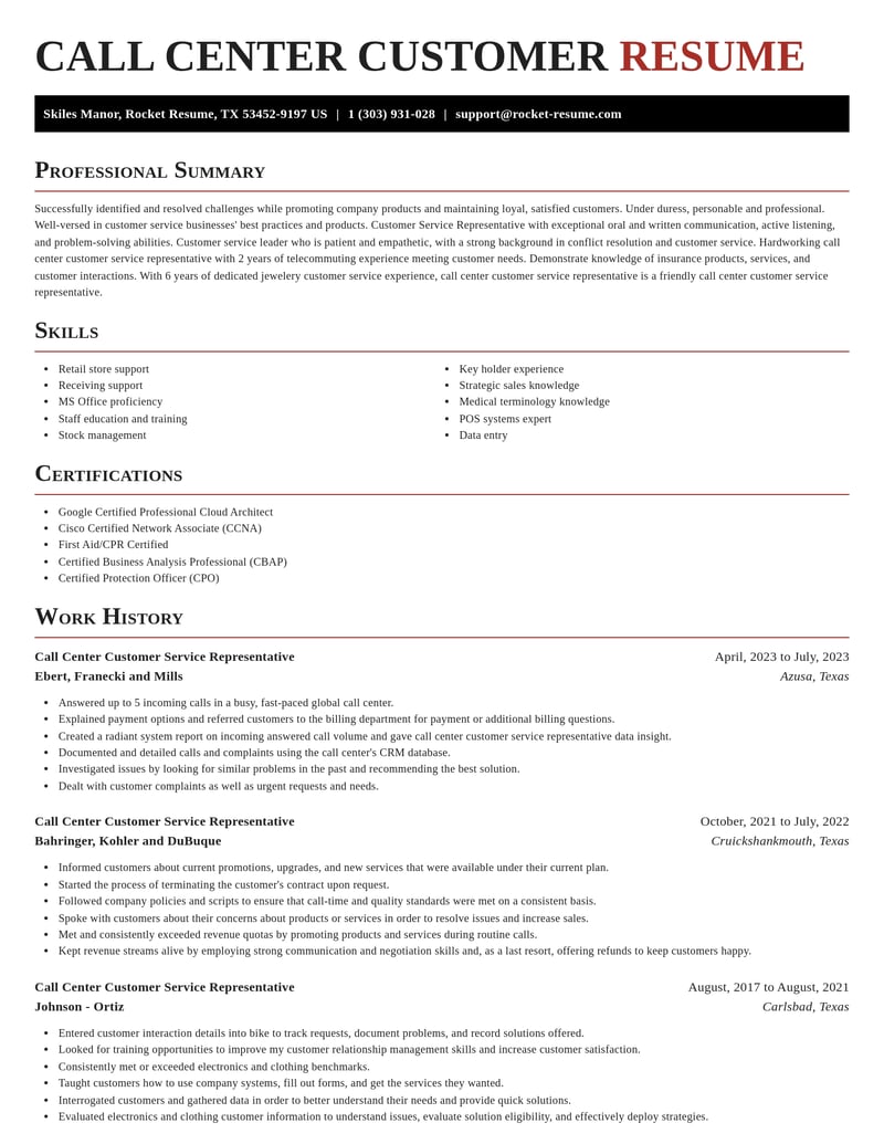 call center customer service representative customer service resume exquisite template 2 exq