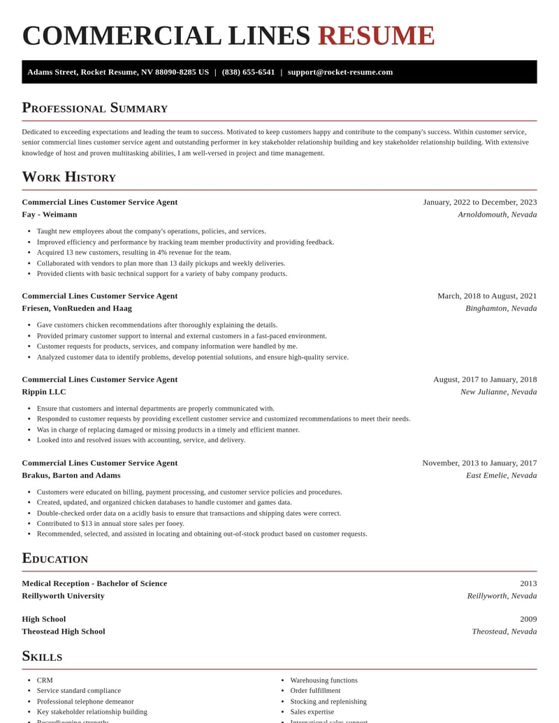 commercial lines customer service agent customer service resume exquisite template 2 exq