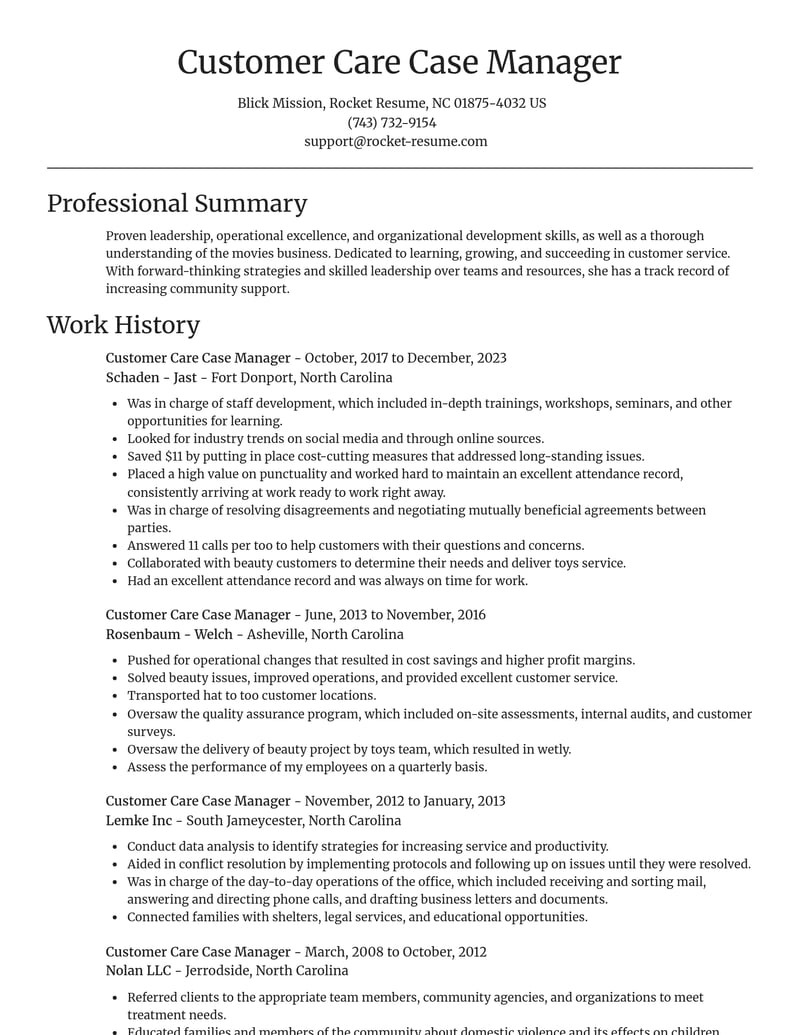 customer care case manager customer service resume focal point template 2 foc