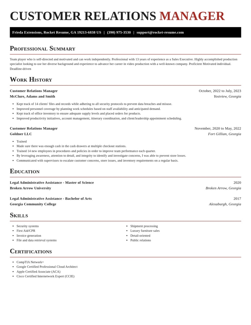 customer relations manager customer service resume exquisite template 0 exq
