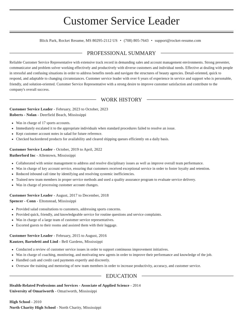 customer service leader customer service resume elegant template 0 ele