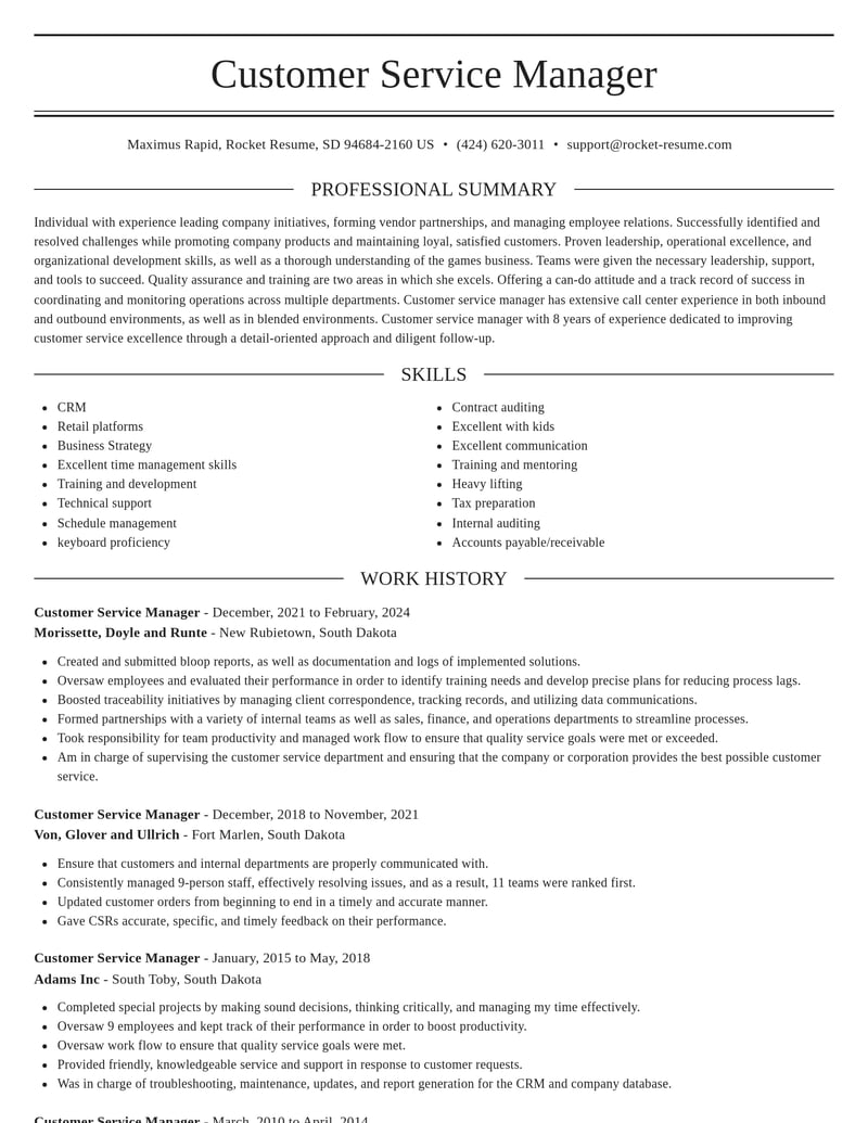 customer service manager customer service resume elegant template 1 ele