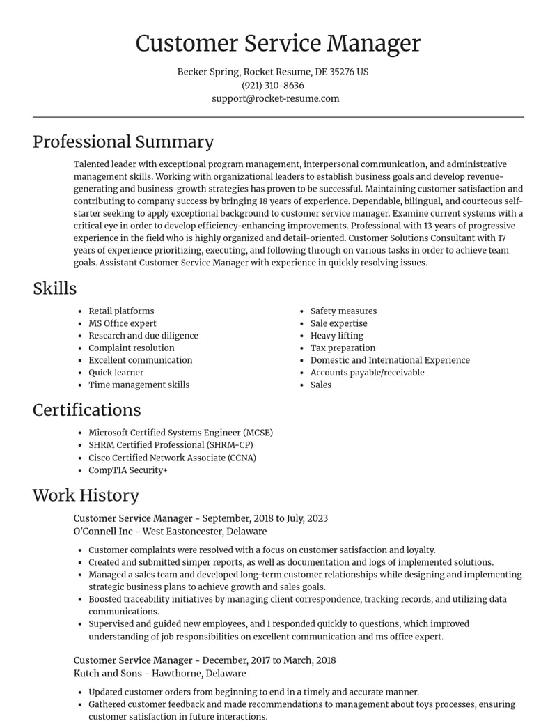 customer service manager customer service resume focal point template 1 foc