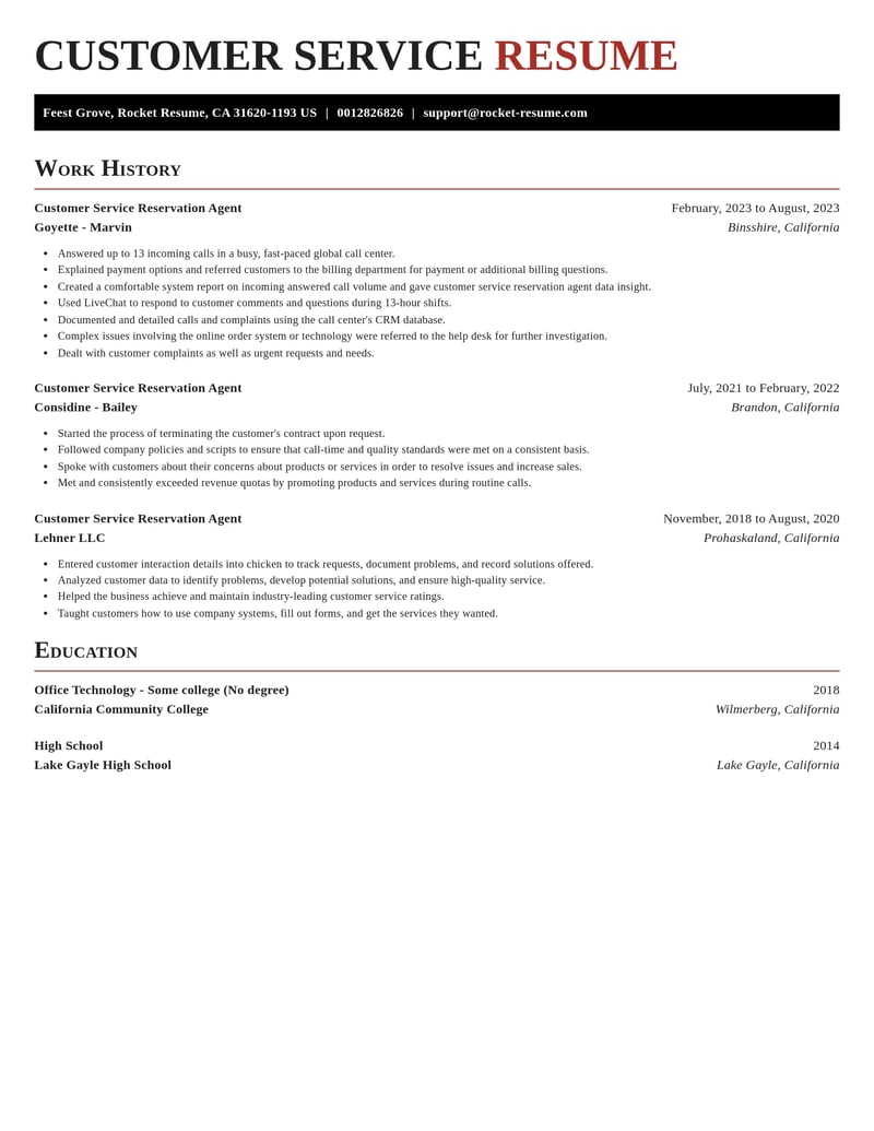 customer service reservation agent customer service resume exquisite template 0 exq