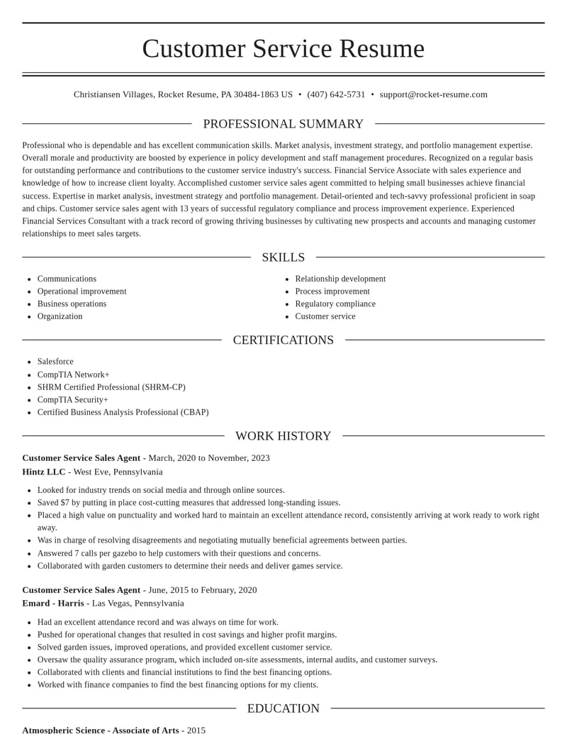 customer service sales agent customer service resume elegant template 1 ele