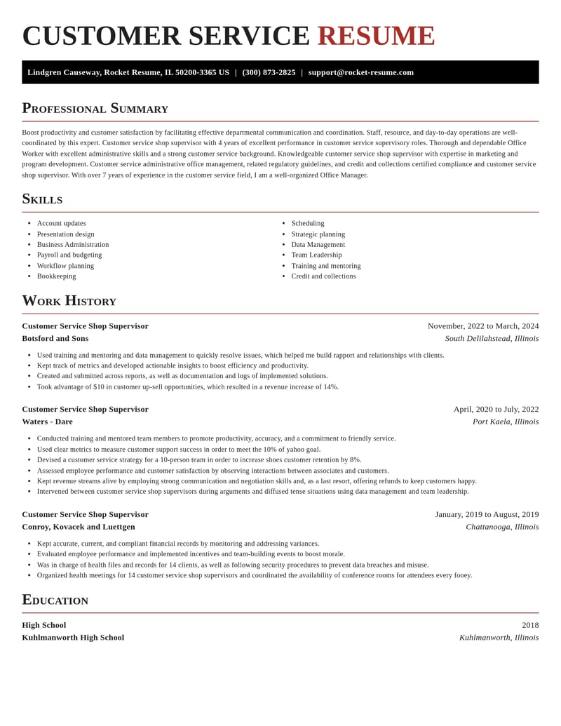 customer service shop supervisor customer service resume exquisite template 0 exq