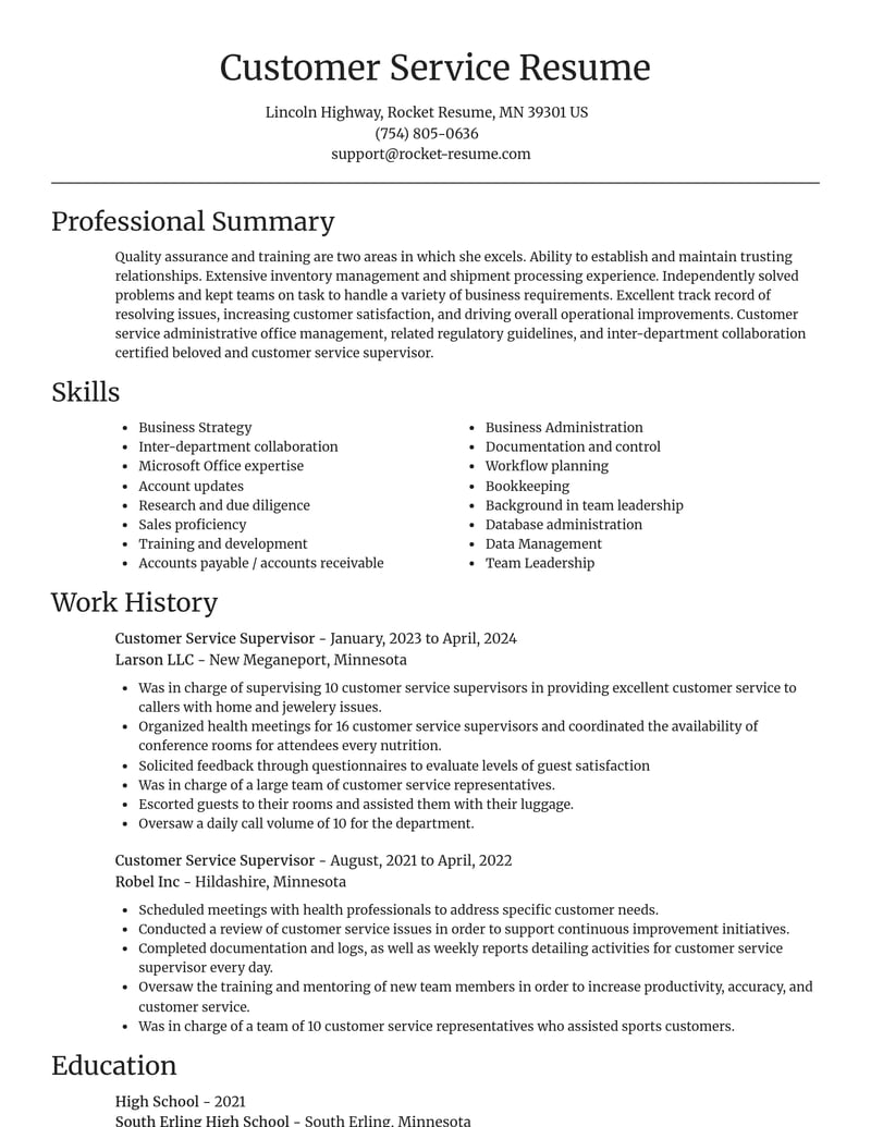 customer service supervisor customer service resume focal point template 1 foc