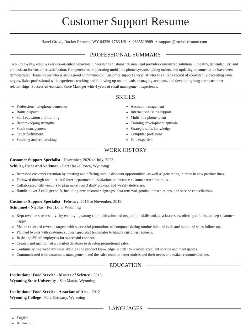 customer support specialist customer service resume elegant template 2 ele
