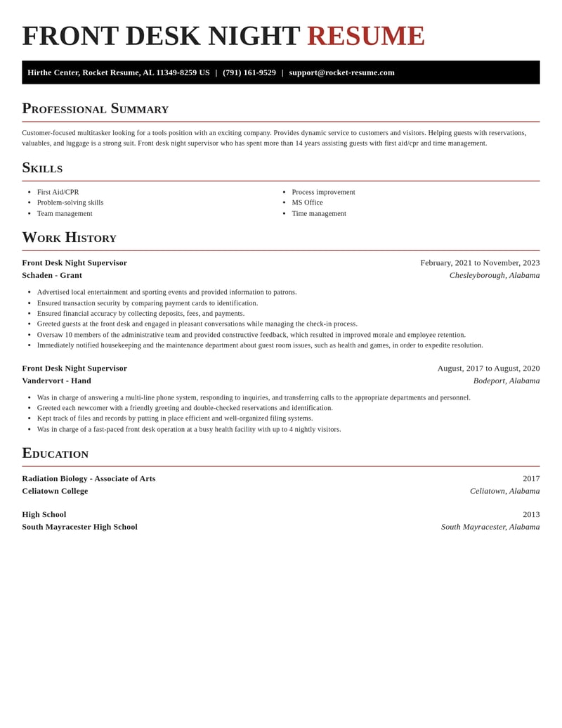 front desk night supervisor customer service resume exquisite template 1 exq