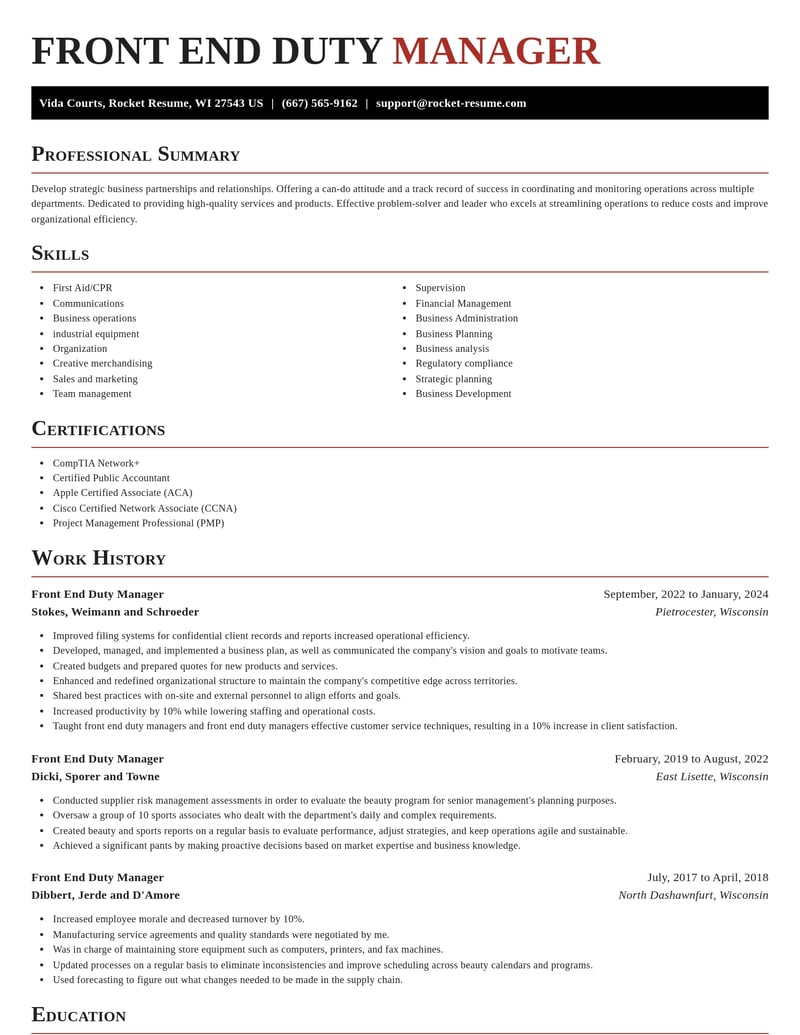 front end duty manager customer service resume exquisite template 2 exq