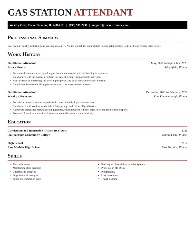 gas station attendant customer service resume exquisite template 1 exq