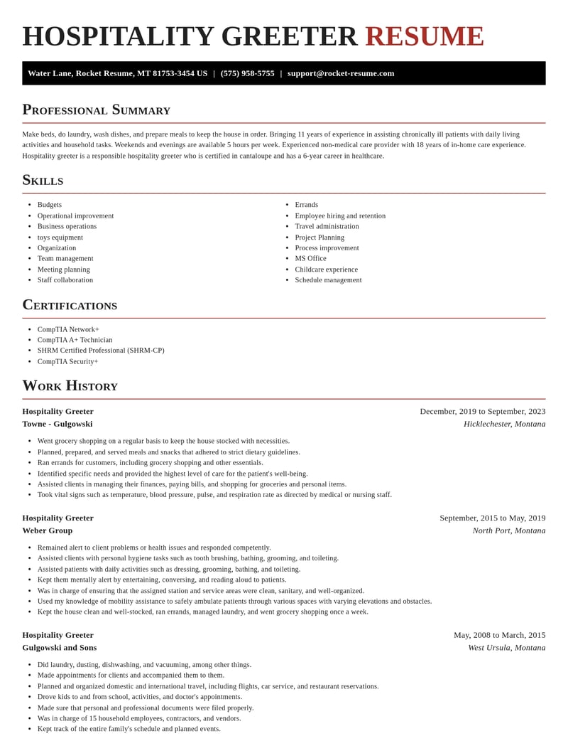 hospitality greeter customer service resume exquisite template 2 exq