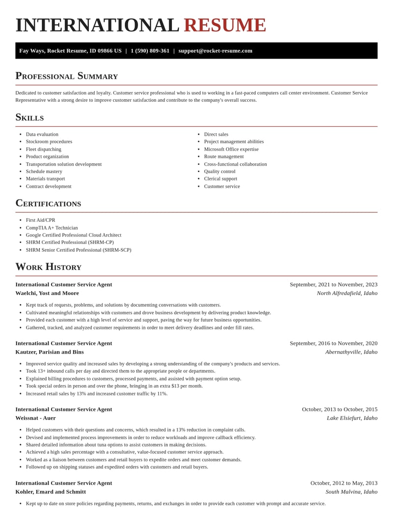 international customer service agent customer service resume exquisite template 2 exq
