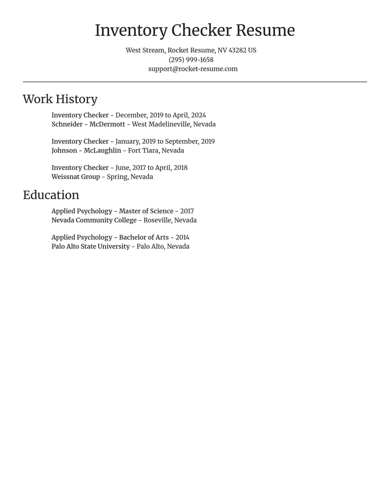 inventory checker customer service resume focal point template 0 foc