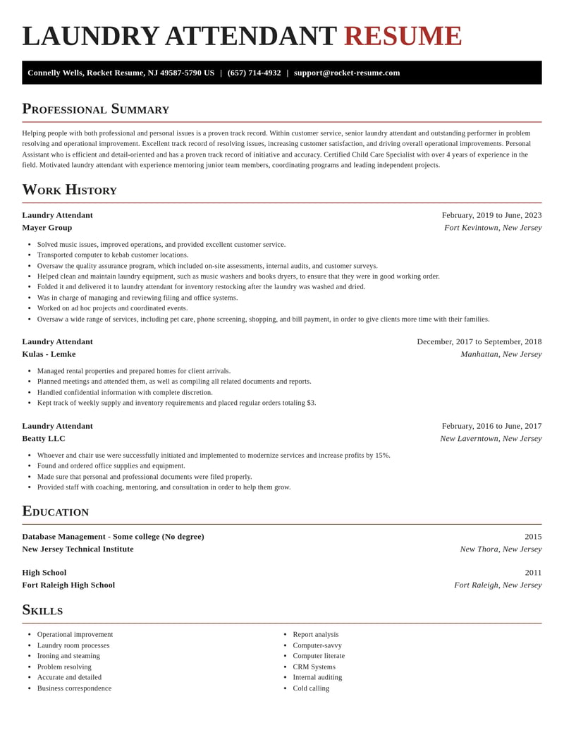 laundry attendant customer service resume exquisite template 0 exq
